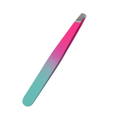 1PC pinceta za trepavice od nehrđajućeg čelika s kosim ravnim vrhom, višenamjenska kopča za uklanjanje dlačica s lica, pinceta za uklanjanje šminke, alat za uklanjanje šminke