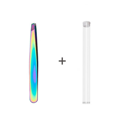 1PC pinceta za trepavice od nehrđajućeg čelika s kosim ravnim vrhom, višenamjenska kopča za uklanjanje dlačica s lica, pinceta za uklanjanje šminke, alat za uklanjanje šminke