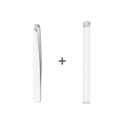 1PC pinceta za trepavice od nehrđajućeg čelika s kosim ravnim vrhom, višenamjenska kopča za uklanjanje dlačica s lica, pinceta za uklanjanje šminke, alat za uklanjanje šminke