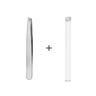 1PC pinceta za trepavice od nehrđajućeg čelika s kosim ravnim vrhom, višenamjenska kopča za uklanjanje dlačica s lica, pinceta za uklanjanje šminke, alat za uklanjanje šminke