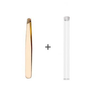 1PC pinceta za trepavice od nehrđajućeg čelika s kosim ravnim vrhom, višenamjenska kopča za uklanjanje dlačica s lica, pinceta za uklanjanje šminke, alat za uklanjanje šminke