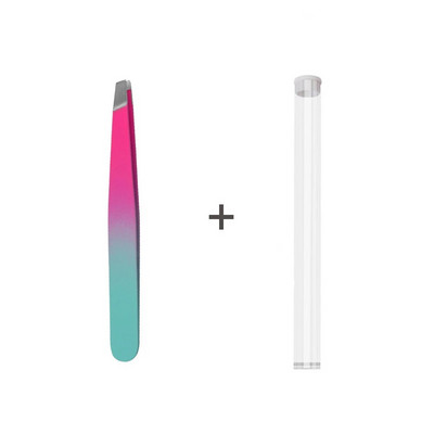 1PC pinceta za trepavice od nehrđajućeg čelika s kosim ravnim vrhom, višenamjenska kopča za uklanjanje dlačica s lica, pinceta za uklanjanje šminke, alat za uklanjanje šminke