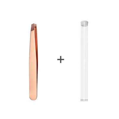 1PC pinceta za trepavice od nehrđajućeg čelika s kosim ravnim vrhom, višenamjenska kopča za uklanjanje dlačica s lica, pinceta za uklanjanje šminke, alat za uklanjanje šminke