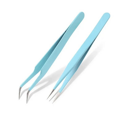 1/2 kom od nehrđajućeg čelika, ravne i zakrivljene trepavice, pincete za nadogradnju trepavica, alati za šminkanje za umjetne trepavice