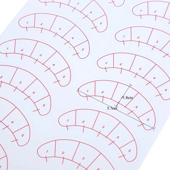 70 Pairs Lash Mapping Stickers Under Eye Positioning Tips Αυτοκόλλητο για Επέκταση βλεφαρίδων Practice Eye Pads Paper Patches