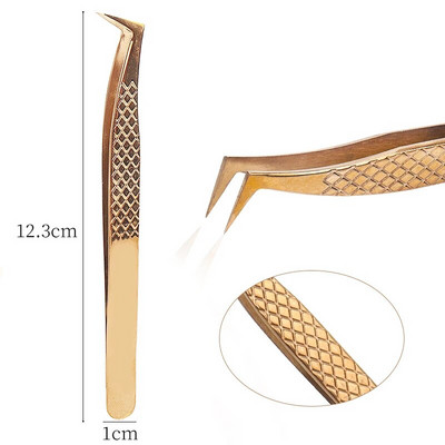 Pinceta za nadogradnju trepavica Spojnica za obrve Visokoprecizna pinceta za uklanjanje dlačica od nehrđajućeg čelika Pribor za nadogradnju trepavica Alat za šminkanje