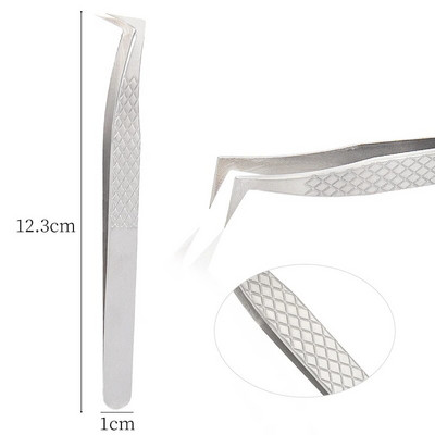 Pinceta za nadogradnju trepavica Spojnica za obrve Visokoprecizna pinceta za uklanjanje dlačica od nehrđajućeg čelika Pribor za nadogradnju trepavica Alat za šminkanje