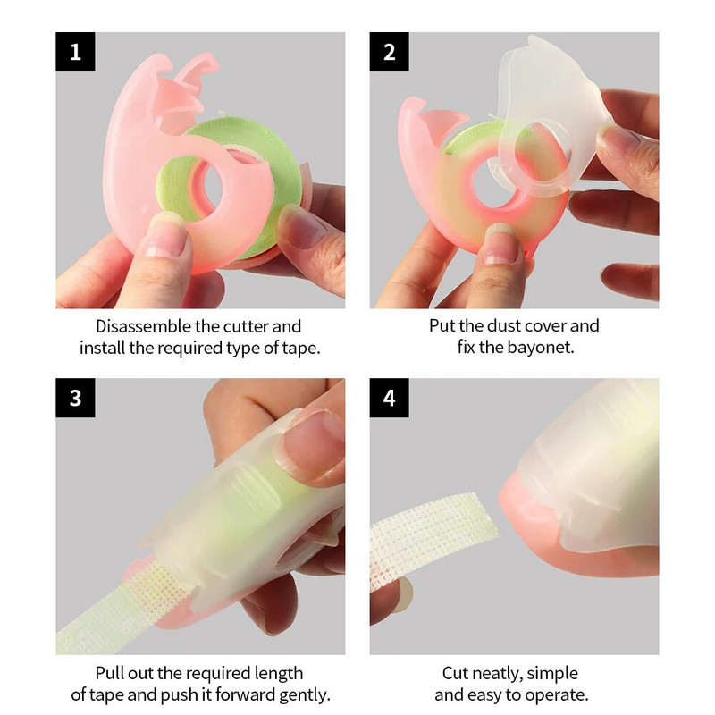 GLAMLASH Rezač trake za ekstenzije trepavica Dozator Netkane tkanine Rezač ljepljive trake ispod trepavica Rezač alata za šminkanje
