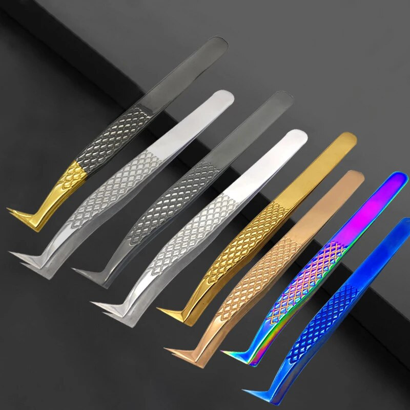 1Pcs Pinceta za trepavice Supertvrdi nehrđajući čelik Visokoprecizna antistatička pinceta za nadogradnju trepavica Alati za trepavice