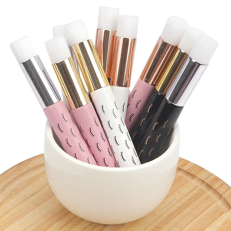 Професионален шампоан за удължаване на мигли Четка за почистване на розови блестящи очи Пяна за повдигане на мигли Четки за почистване на нос Лице Инструменти