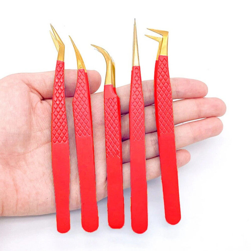 1 kom pinceta za trepavice od nehrđajućeg čelika, antistatička, nemagnetska, profesionalna pinceta, 3D pinceta za nadogradnju trepavica, alati za šminkanje