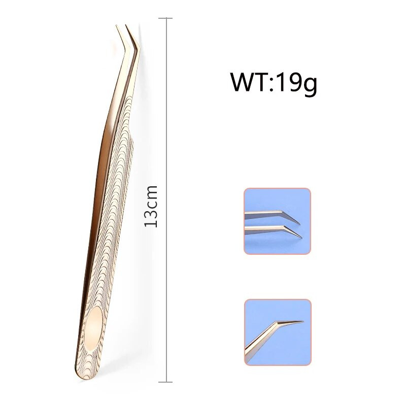 Šminka Profesionalna pinceta za trepavice 3D volumen pinceta za proširenje trepavica Lepezasta pinceta za trepavice Pinceta za obrve Izvrsno zatvaranje