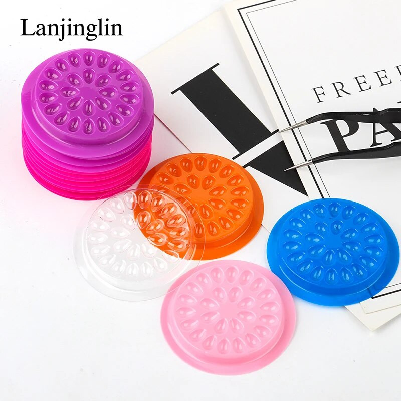 Veleprodaja novih ljepila za umjetne trepavice Plastični držač za ljepilo za trepavice Ladica za nadogradnju trepavica Jastučići za palete Alat za nadogradnju trepavica