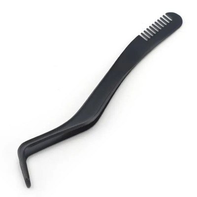 1 kom. Pinceta za češalj za trepavice Nehrđajući čelik, antistatički, nemagnetski, profesionalne pincete za nadogradnju trepavica Alat za šminkanje