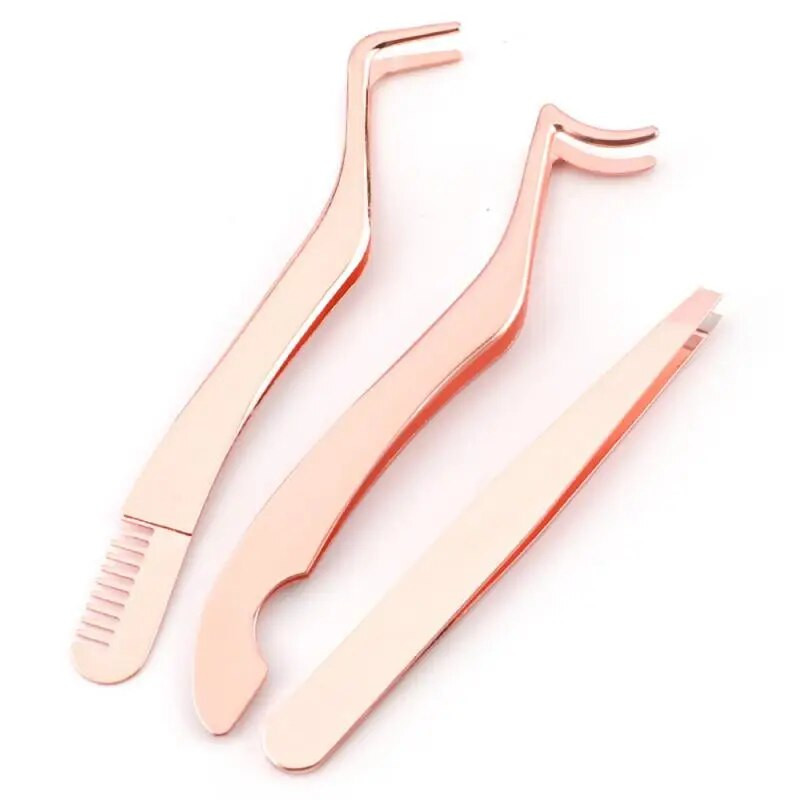 1 kom. Pinceta za češalj za trepavice Nehrđajući čelik, antistatički, nemagnetski, profesionalne pincete za nadogradnju trepavica Alat za šminkanje