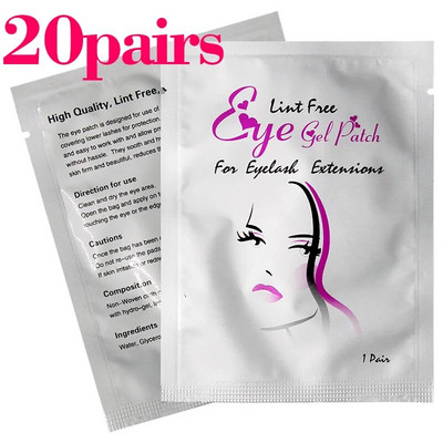 Kimcci 10/20/50 pari/lot flasteri za nadogradnju trepavica ispod jastučića za oči Papirnati flasteri ružičaste naljepnice bez dlačica za umjetne trepavice