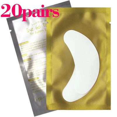 Kimcci 10/20/50 pari/lot flasteri za nadogradnju trepavica ispod jastučića za oči Papirnati flasteri ružičaste naljepnice bez dlačica za umjetne trepavice