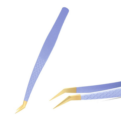 Pinceta za nadogradnju trepavica Stezaljka od nehrđajućeg čelika, antistatička, supertvrda, visokoprecizna pinceta s vlaknastim vrhovima Alati za šminkanje