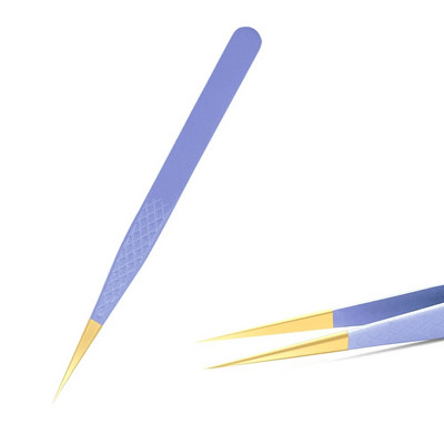 Pinceta za nadogradnju trepavica Stezaljka od nehrđajućeg čelika, antistatička, supertvrda, visokoprecizna pinceta s vlaknastim vrhovima Alati za šminkanje