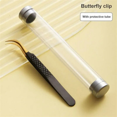 1PC pinceta za nadogradnju trepavica Alati za šminkanje Nemagnetski pincet od nehrđajućeg čelika Pinceta za umjetne trepavice 3D precizna pinceta