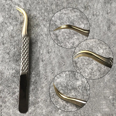 Pinceta za nadogradnju trepavica Nemagnetska pinceta od nehrđajućeg čelika Pinceta za umjetne trepavice 3D volumen Precizna pinceta za šminkanje Alati