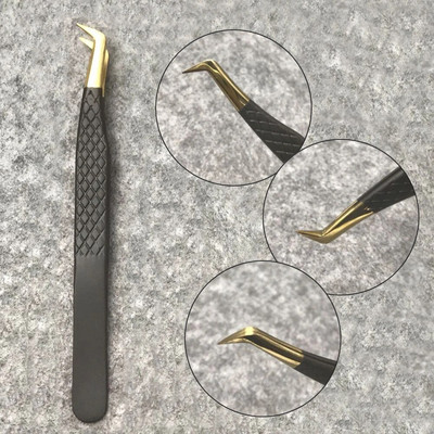 Pinceta za nadogradnju trepavica Nemagnetska pinceta od nehrđajućeg čelika Pinceta za umjetne trepavice 3D volumen Precizna pinceta za šminkanje Alati