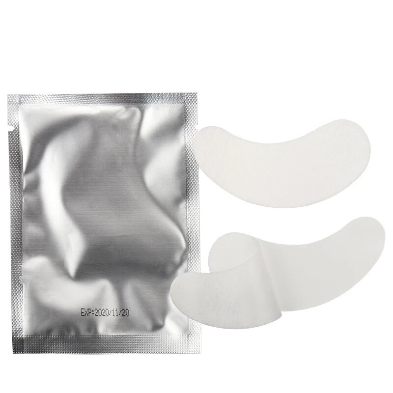 50 pari jastučića za trepavice gel flaster za cijepljenje trepavica ispod očiju flasteri za ekstenzije trepavica papirna naljepnica srebrni omoti alati za šminkanje