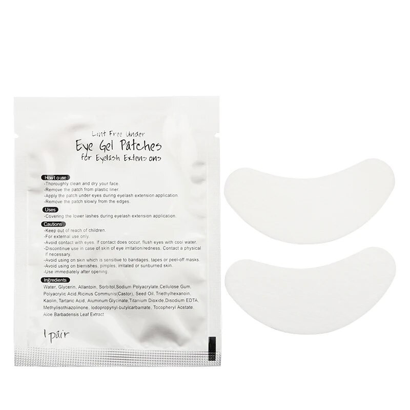 50 pari jastučića za trepavice gel flaster za cijepljenje trepavica ispod očiju flasteri za ekstenzije trepavica papirna naljepnica srebrni omoti alati za šminkanje