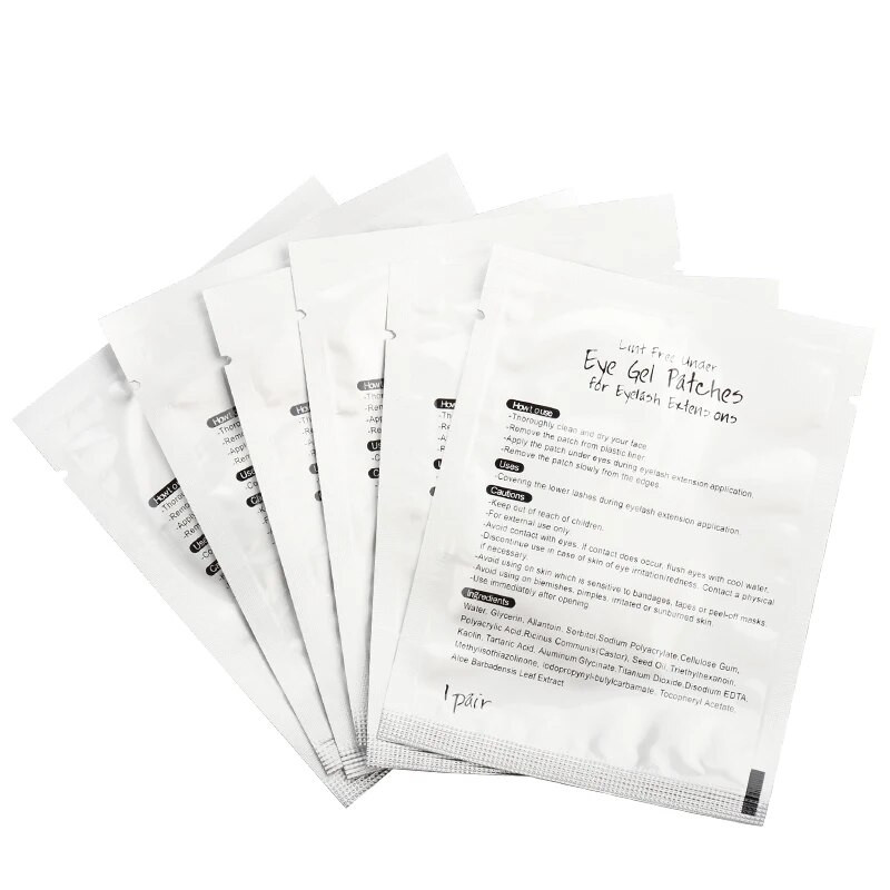 50 pari jastučića za trepavice gel flaster za cijepljenje trepavica ispod očiju flasteri za ekstenzije trepavica papirna naljepnica srebrni omoti alati za šminkanje