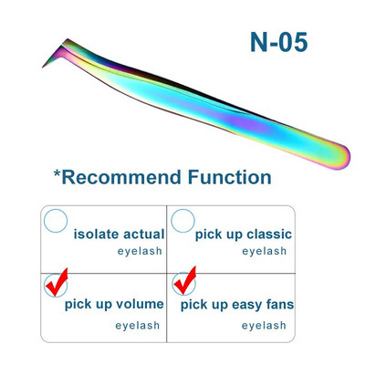 Pinceta za produženje trepavica od nehrđajućeg čelika Novi stil Ručni dizajn protiv klizanja Izvrsna antistatička pinceta za obrve Alat za šminkanje