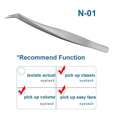 Pinceta za produženje trepavica od nehrđajućeg čelika Novi stil Ručni dizajn protiv klizanja Izvrsna antistatička pinceta za obrve Alat za šminkanje