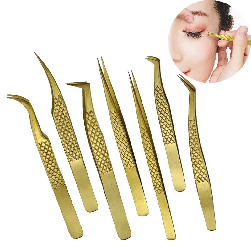 Pinceta za obrve s vrhovima vlakana za ekstenzije trepavica Pinceta za trepavice Pinceta za trepavice s vrhom vlakana Pinceta za uklanjanje dlačica s obrva