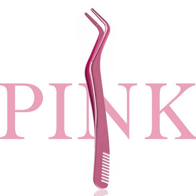 YUANZHIJIE Aplikator za trepavice Uvijač za ekstenzije trepavica od nehrđajućeg čelika Nipper Stezaljka Stezaljka Alati za šminkanje Profesionalne pincete