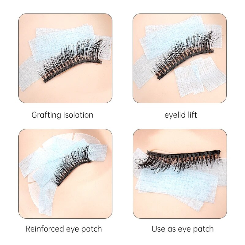 Pribor za nadogradnju trepavica Ljepljiva traka za trepavice Ružičasti silikonski jastučići za oči Naljepnice Mikropore Prozračni flaster za ispod očiju Alat za šminkanje