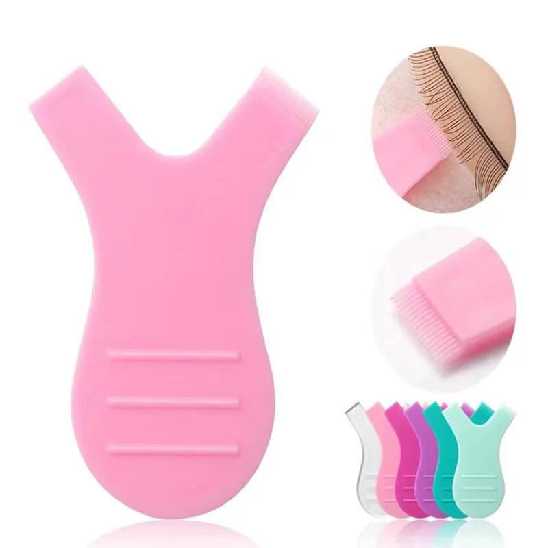 2/5/10/20 vnt. Daugkartinio naudojimo silikoninis blakstienų šepetėlis švarus Y formos priaugintas blakstienas pakeliantis blakstienų rietiklis blakstienų priauginimas ilgalaikio makiažo priemonė