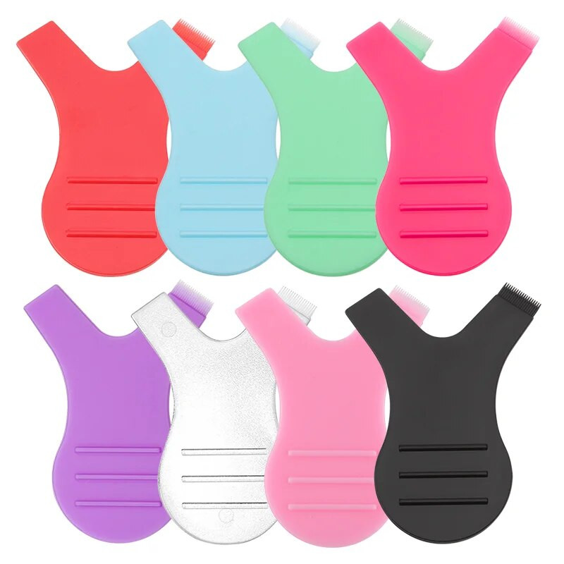 2/5/10/20 vnt. Daugkartinio naudojimo silikoninis blakstienų šepetėlis švarus Y formos priaugintas blakstienas pakeliantis blakstienų rietiklis blakstienų priauginimas ilgalaikio makiažo priemonė