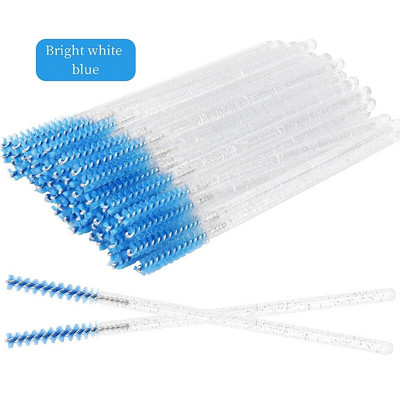 NOVO 50kom Četkice za trepavice za šminkanje Jednokratna kristalna četkica za obrve Dijamantna drška Štapić za maskaru Aplikator Alati za produljenje trepavica