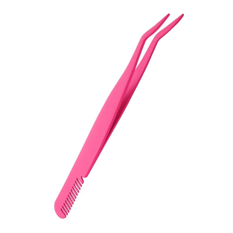 Pinceta za trepavice od nehrđajućeg čelika s češljem Šminka Volumen Ekstenzije trepavica Uvijač za umjetne trepavice Aplikator Kvačice Alati za uljepšavanje