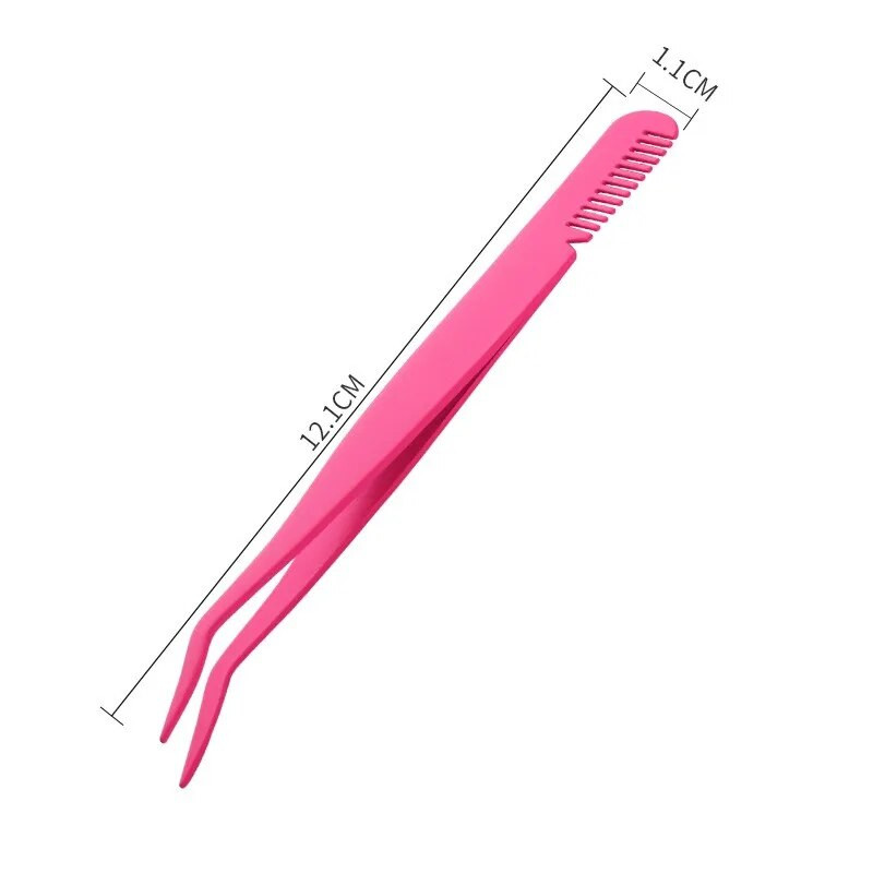 Pinceta za trepavice od nehrđajućeg čelika s češljem Šminka Volumen Ekstenzije trepavica Uvijač za umjetne trepavice Aplikator Kvačice Alati za uljepšavanje