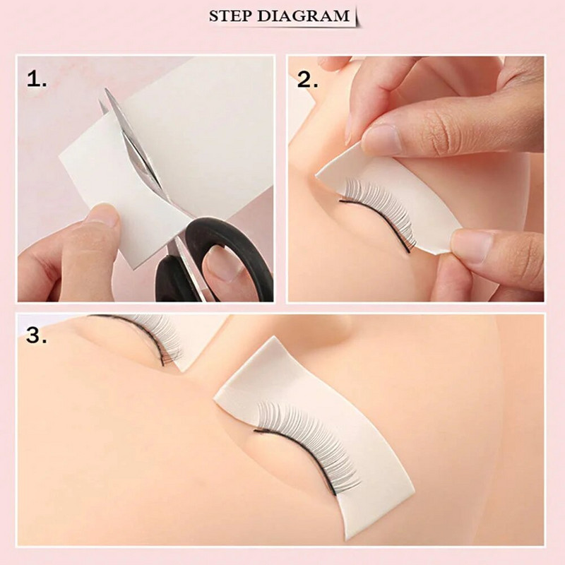 Лента за мигли 5 ролки Мека гъба Еластична лента от пяна Медицински консумативи за удължаване на мигли Подложки за мигли под очите Лепенки Стикер Без мъх