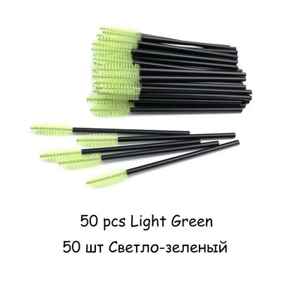 50 komada kristalne jednokratne četkice za nanošenje trepavica štapići uvijač maskara alati za šminkanje obrva češljevi štapići četkice četke