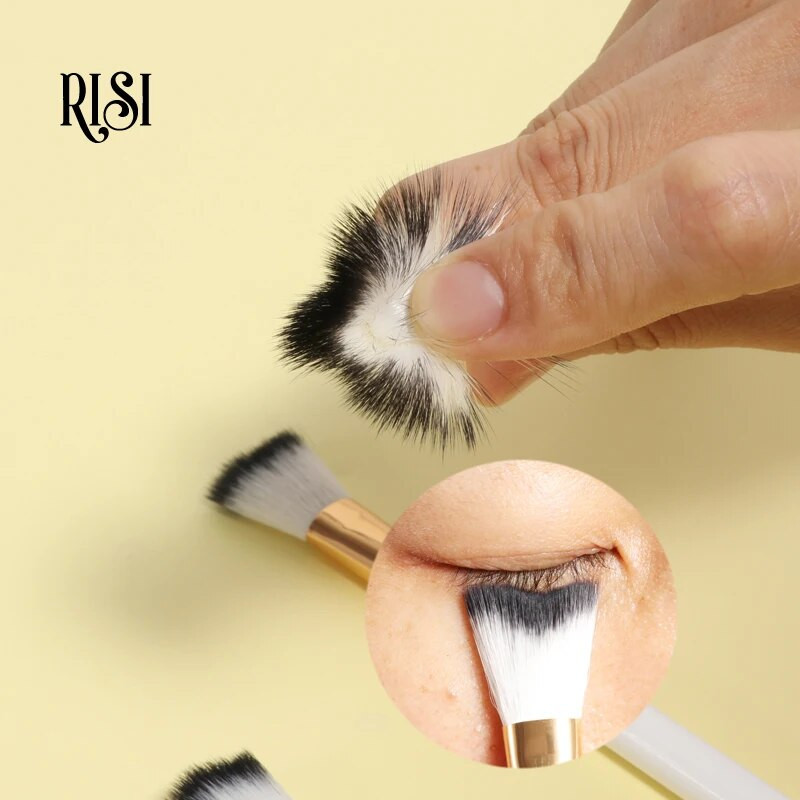 RISI blakstienų šepetėlių valiklis V formos blakstienų valymo šepetėlis Softest Lash Wash Brush Blakstienų priauginimo blakstienų šampūnas Šepečiai Blakstienų šepetėlis