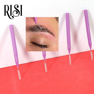 RISI 10db/Bag Brow Perm Brush Mini Brow Lifting Brush Emelőkefék Brow Lift Eszközök Szemöldökemelő kefe