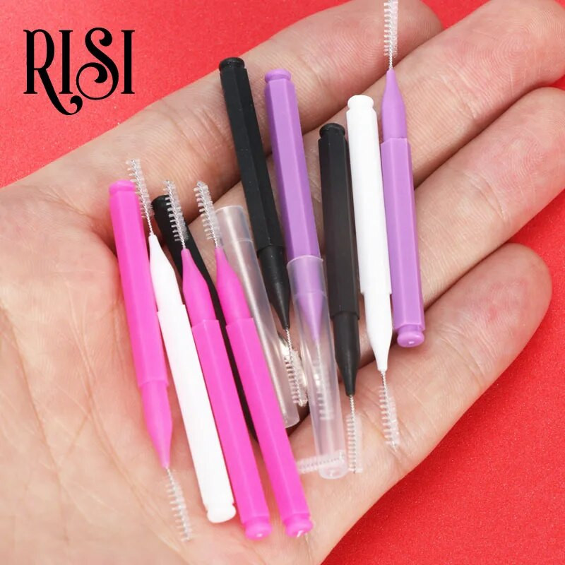 RISI 10db/Bag Brow Perm Brush Mini Brow Lifting Brush Emelőkefék Brow Lift Eszközök Szemöldökemelő kefe
