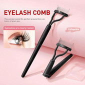 Medy Lashes Eyelash Comb szempilla-leválasztó szempilladefiniáló fésűtakaróval Összehajtható szempillafésű smink kozmetikai eszköz