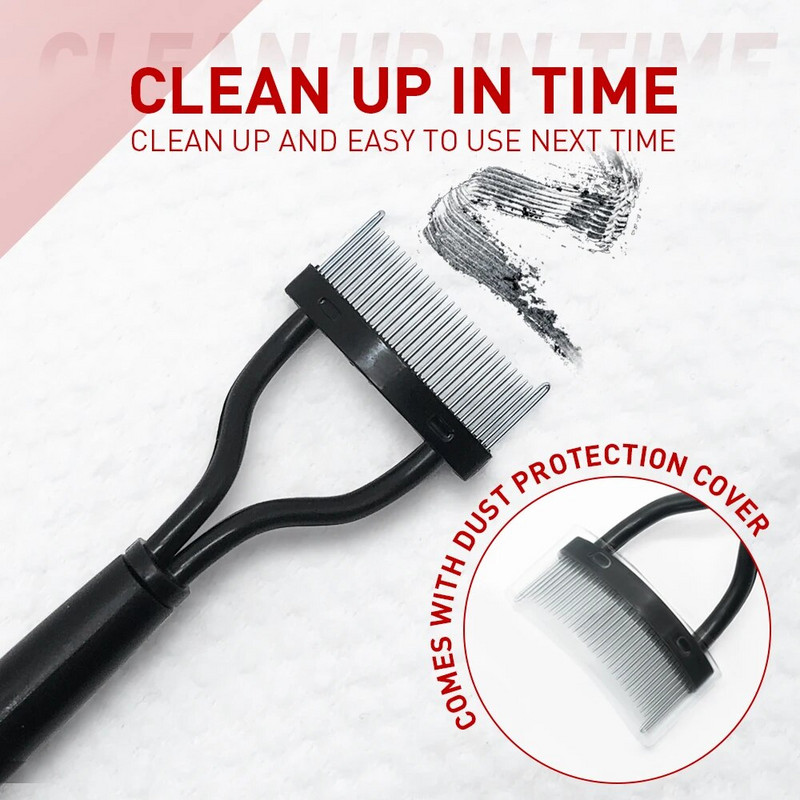 Medy Lashes Eyelash Comb Blakstienų atskyrimo priemonė blakstienų atskyrimo priemonė su šukavimo dangteliu Sulankstomas blakstienų šukos makiažo kosmetikos įrankis