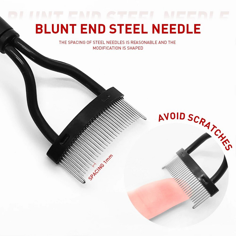 Medy Lashes Eyelash Comb Blakstienų atskyrimo priemonė blakstienų atskyrimo priemonė su šukavimo dangteliu Sulankstomas blakstienų šukos makiažo kosmetikos įrankis