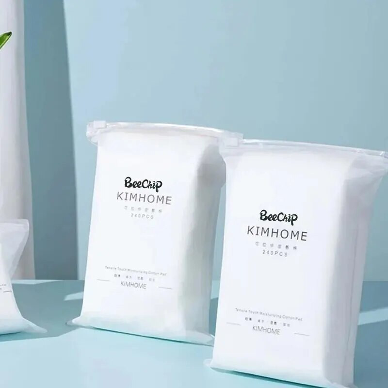240PCS Višenamjenski pamučni jastučić Mokri pamuk Specijalni rastezljivi tanki odstranjivač šminke Pamučni tonik Maska za lice Mekani papir i Sk
