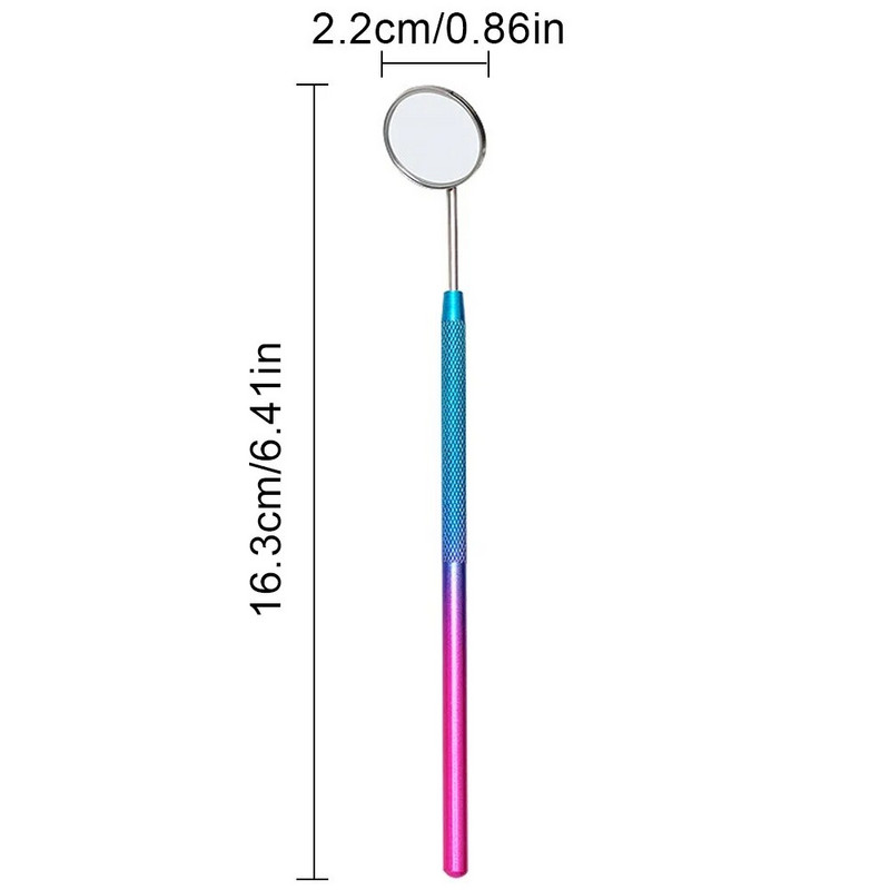 Višenamjensko ogledalo za nadogradnju trepavica za provjeru od nehrđajućeg čelika Ogledalo za povećanje trepavica s dugom ručkom Ljepota Šminka