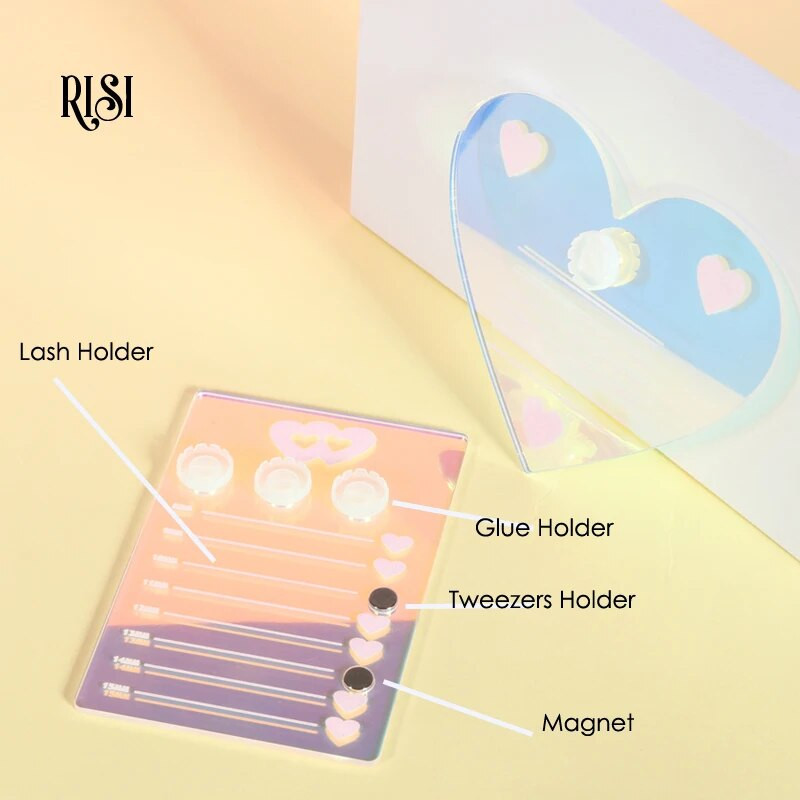 RISI Lash Palette Display Board Držač ljepila Plette za ekstenzije trepavica Pribor